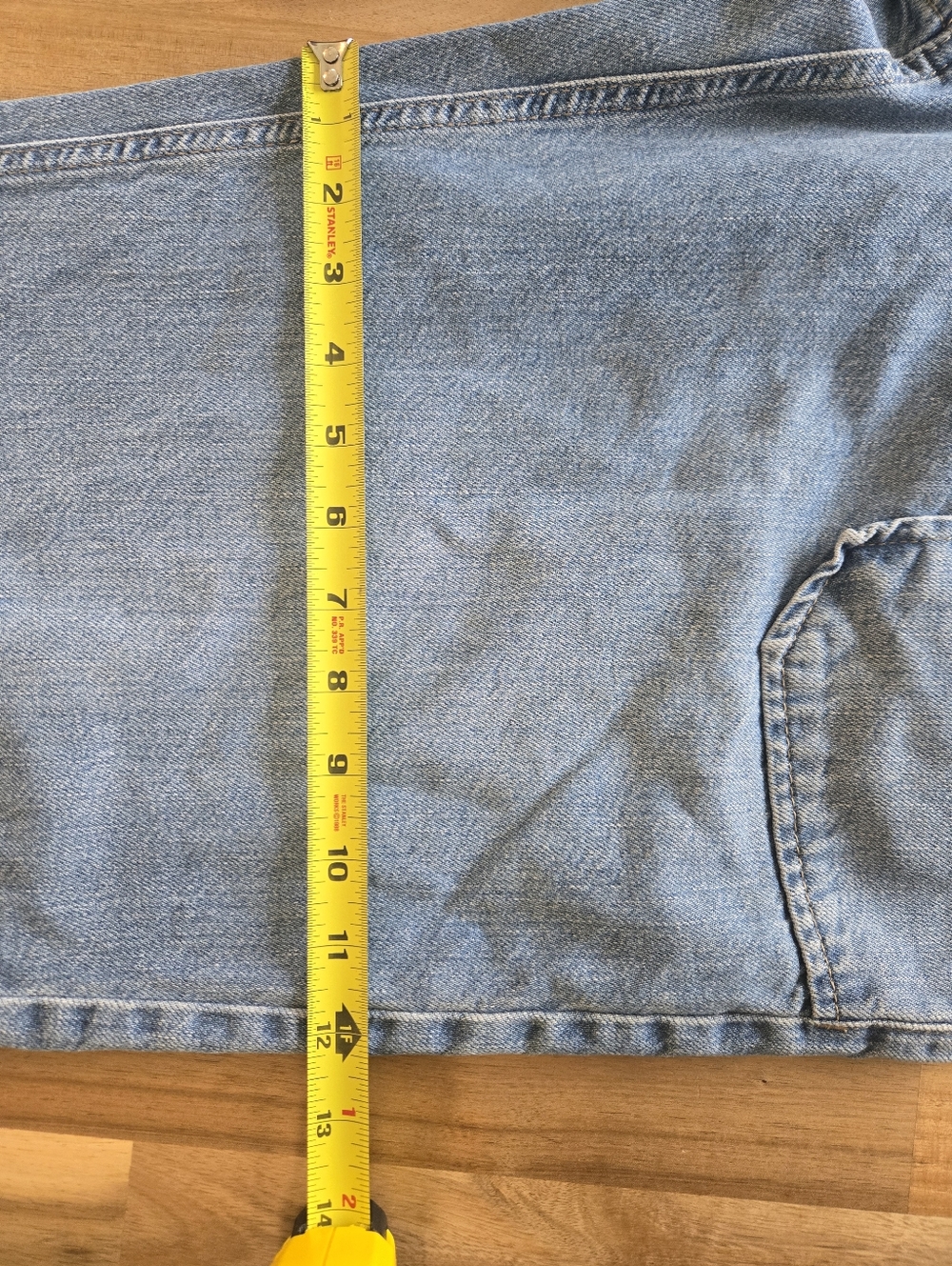 We The Free light blue denim elastic-waist Wide Leg pants - Picture 6 of 7